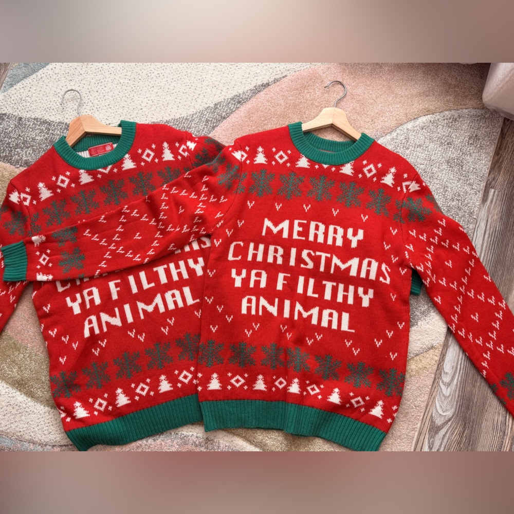 Festive Red and Green Holiday Sweater